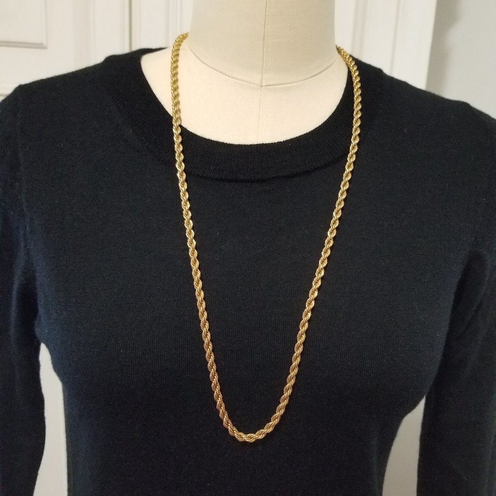 Rope Link Gold Fashion Necklace Chain